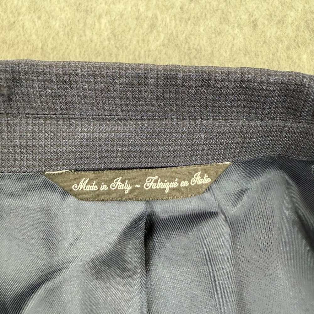 Ermenegildo Zegna Blazer Mens 46L Navy Blue Wool Saks Fifth Avenue Traveller - Picture 12 of 16